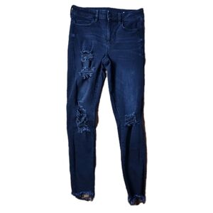 American Eagle Black Super stretch High-rise Jeggings Women's Size 8 Regular